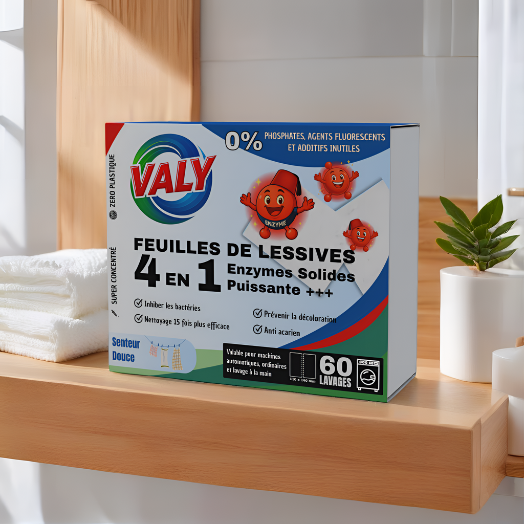 Feuilles de lessive concentrées VALY