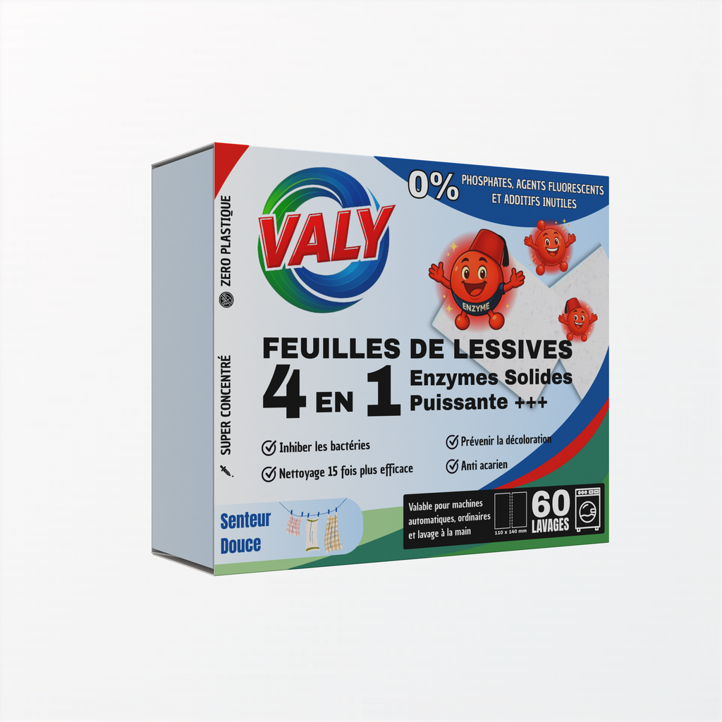 Feuilles de lessive concentrées VALY