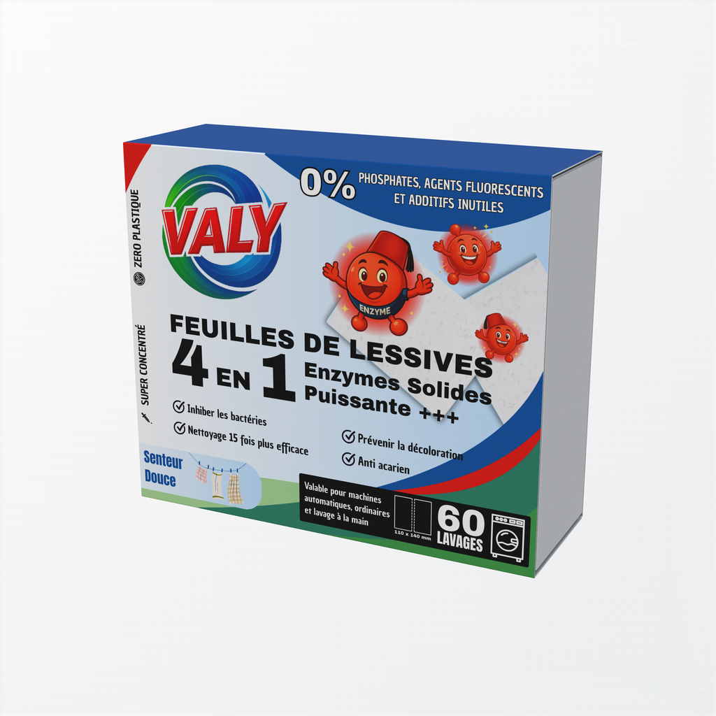 Feuilles de lessive concentrées VALY