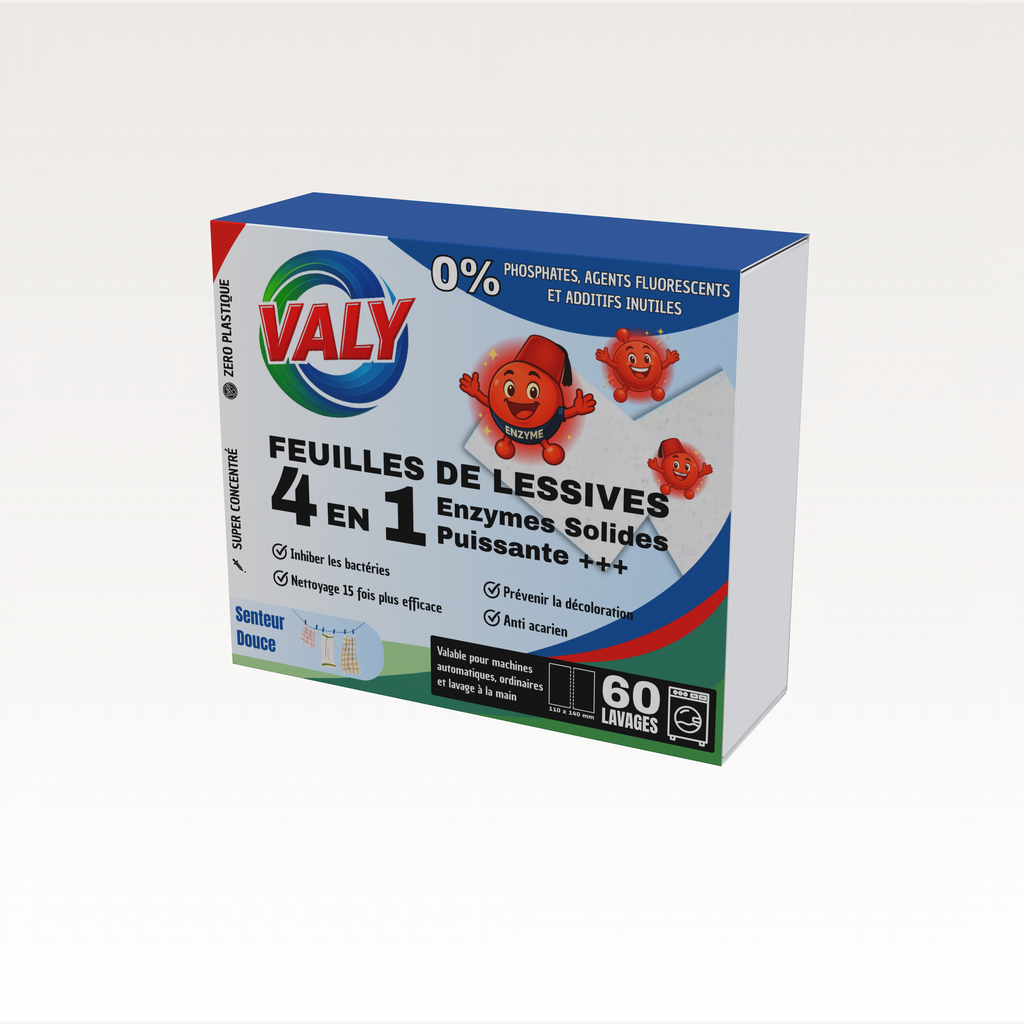 Feuilles de lessive concentrées VALY