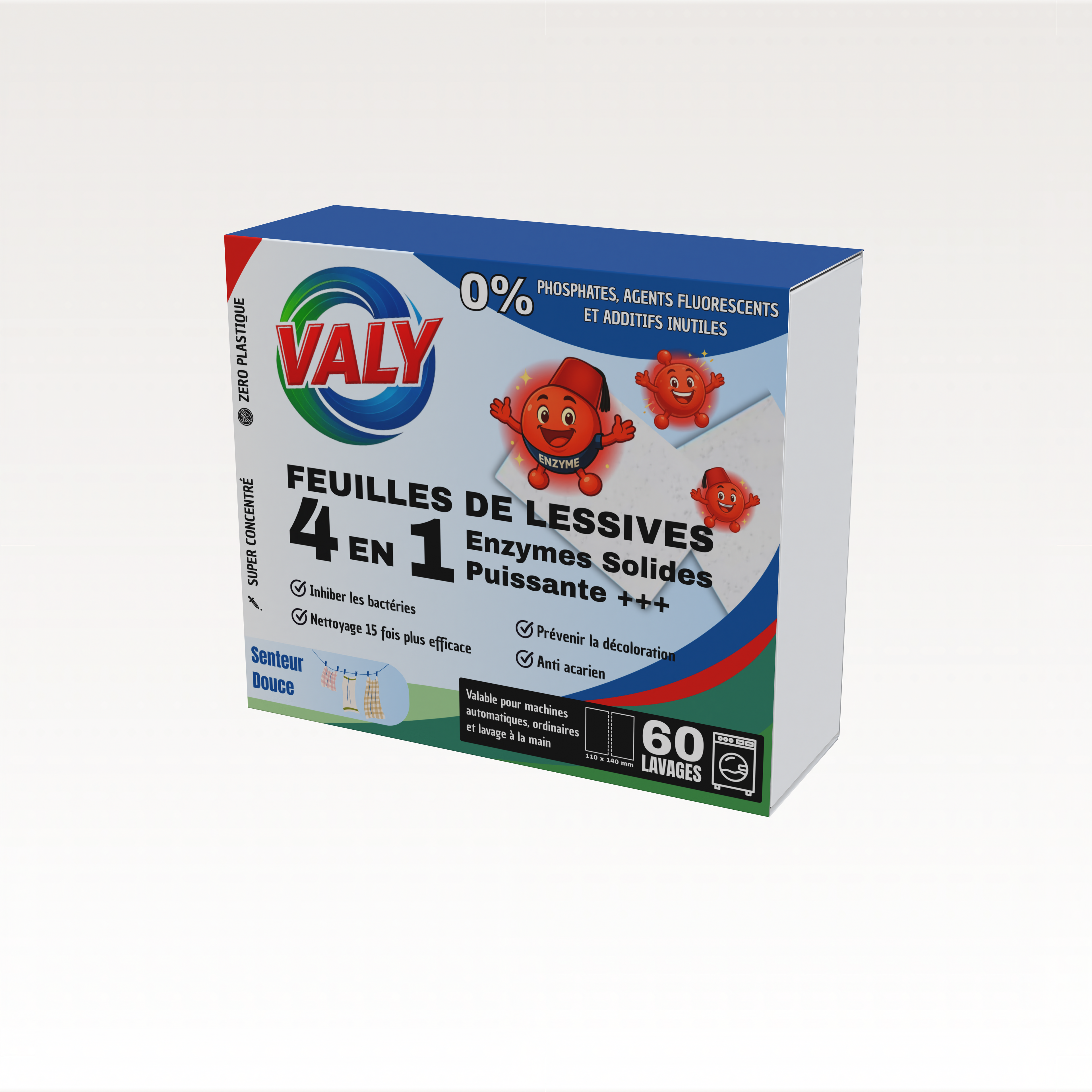 Feuilles de lessive concentrées VALY